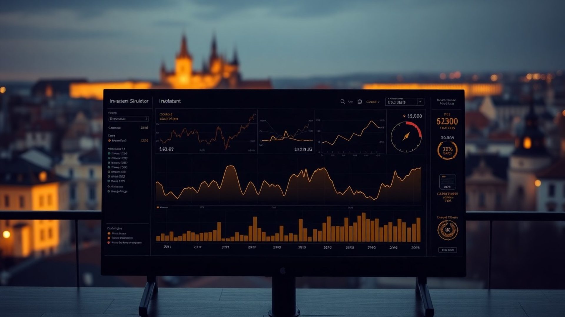 Dashboard simulátoru investic Novotný & Novák